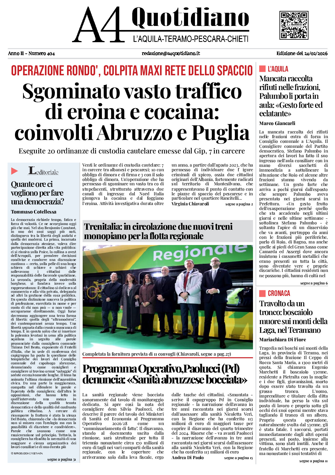 ANNO II - NUMERO 404 - Edizione del 24/02/2026