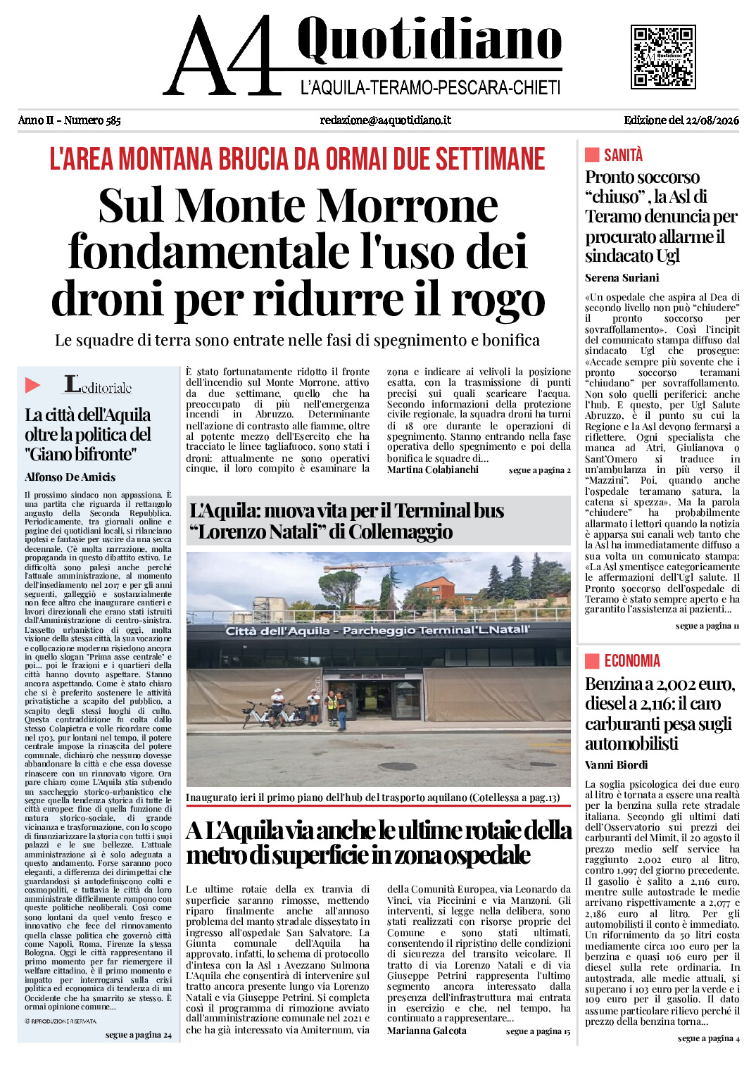 ANNO II - NUMERO 585 - Edizione del 22/08/2026